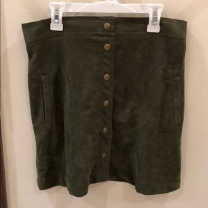 Small suede forest green skirt
